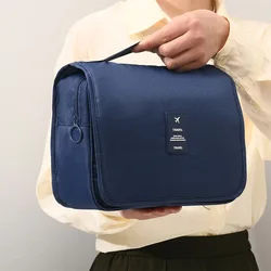 Women's Portable Multi - Functional Travel Toiletry and Makeup Bag with Large Capacity and Hanging Feature (DEEP BLUE)