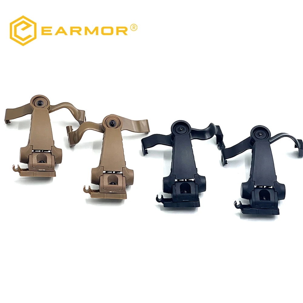 EARMOR M16A Shooting Headset Bracket Rail Mount Kit ARC Helmet Rail Adapter for OPS Core ARC and Team Wendy M-LOK Rails