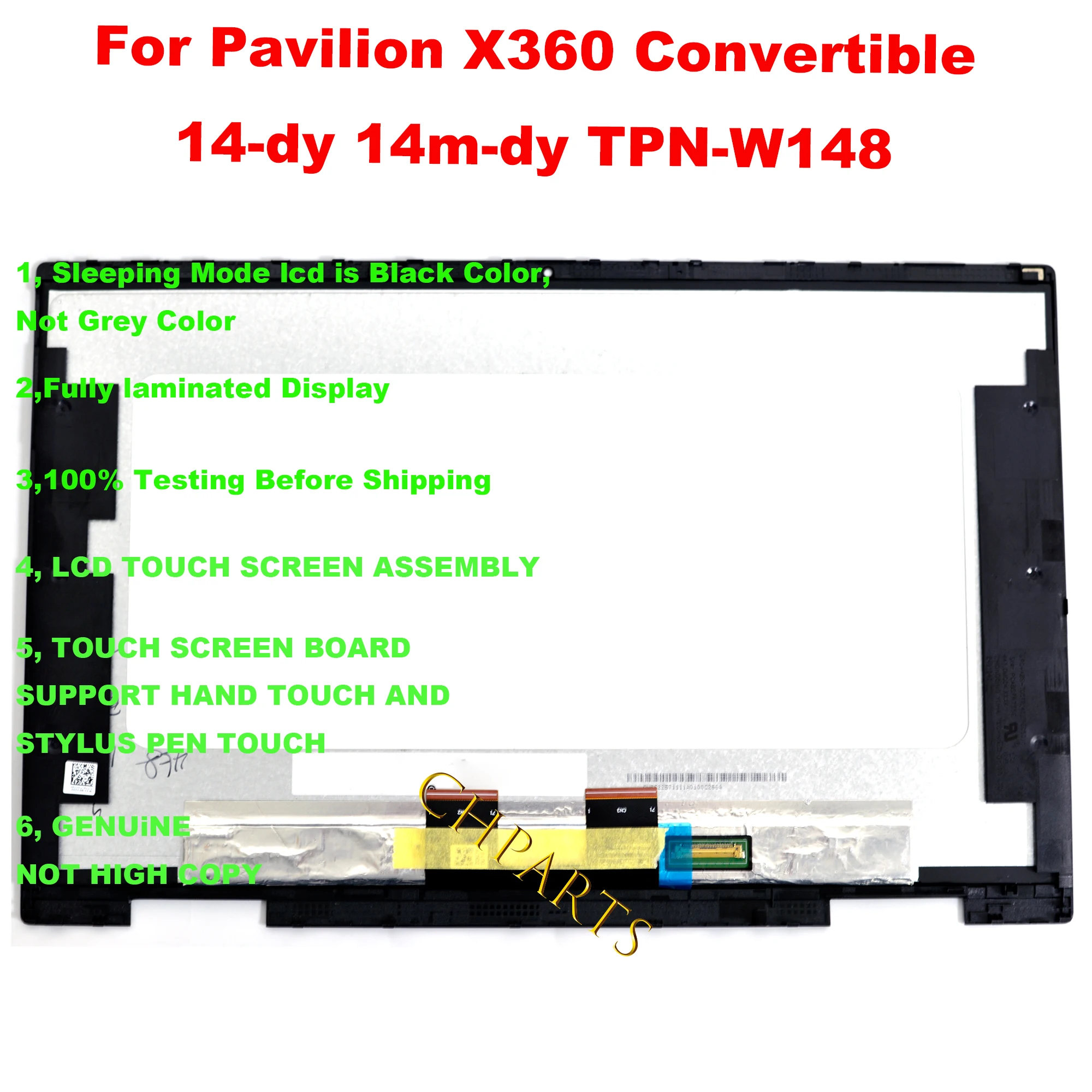 Lcd Touch Screen Substituição Assembly M45013001 para hp Pavilion X360 Conversível 14 dy 14 dy 14-dy0018tu Tpn-w148 14m-dy Laptop - Imagem 6