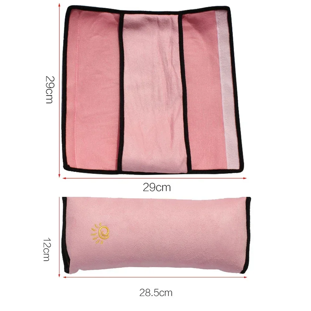 Washable Micro Suede Car Safety Belt Pillow For Kids