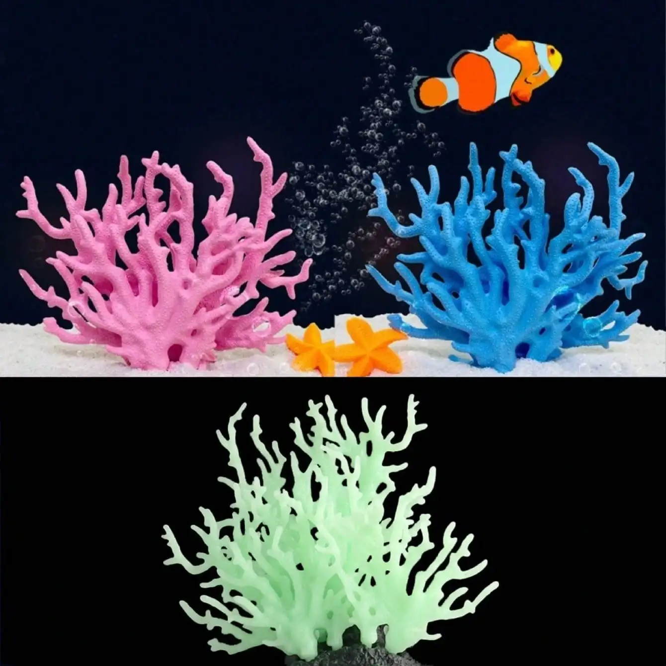 Aquarium Landscape Decoration PVC Coral Tree 1PC/3PCS for Fish Tank Decorated mini landscape ornaments fish tank ornaments fish tank decorations aquarium ornaments