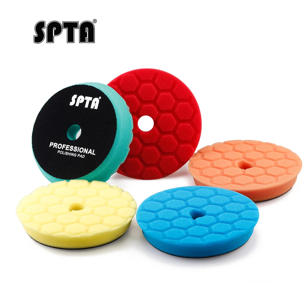 Car Polishing Pad Car Polish Pad Car Polishing Sponge SPTA 3"/5"/6" 80MM/125MM/150MM Car Spong ing Polishing Pad Hex-Logic Polish Pad Hook&Loop Backer DA/RO/GA Car Polisher