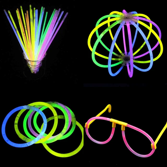 Fluorescence Light Glow Sticks Multicolor Neon Light Luminous Necklace Bracelets For Concert Event Festive Party Decor Supplies 3