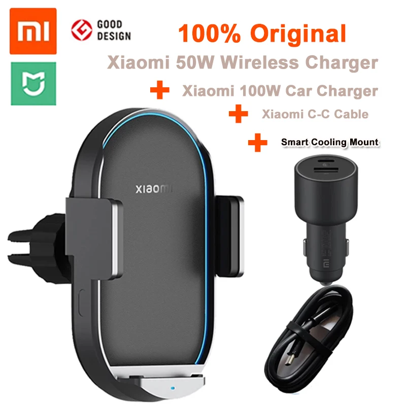 Xiaomi Mijia Wireless Car Charger Pro 50W Max Smart Cooling Premium