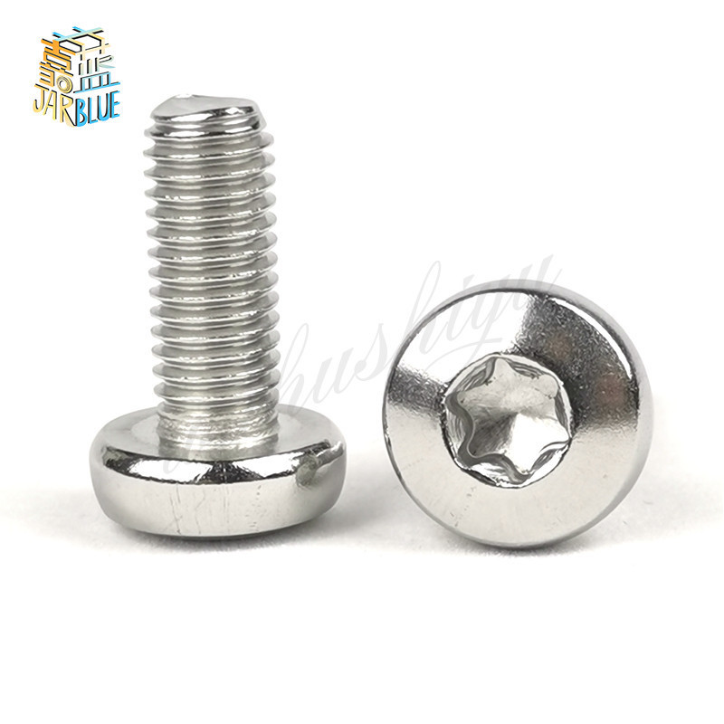 5/10/50pcs GB2672 SUS304 M1.4 M1.6 M2 M2.5 M3 M4 M5 M6 M8 Six - Lobe 304 Stainless Steel Pan Head Torx Machine Security Screws