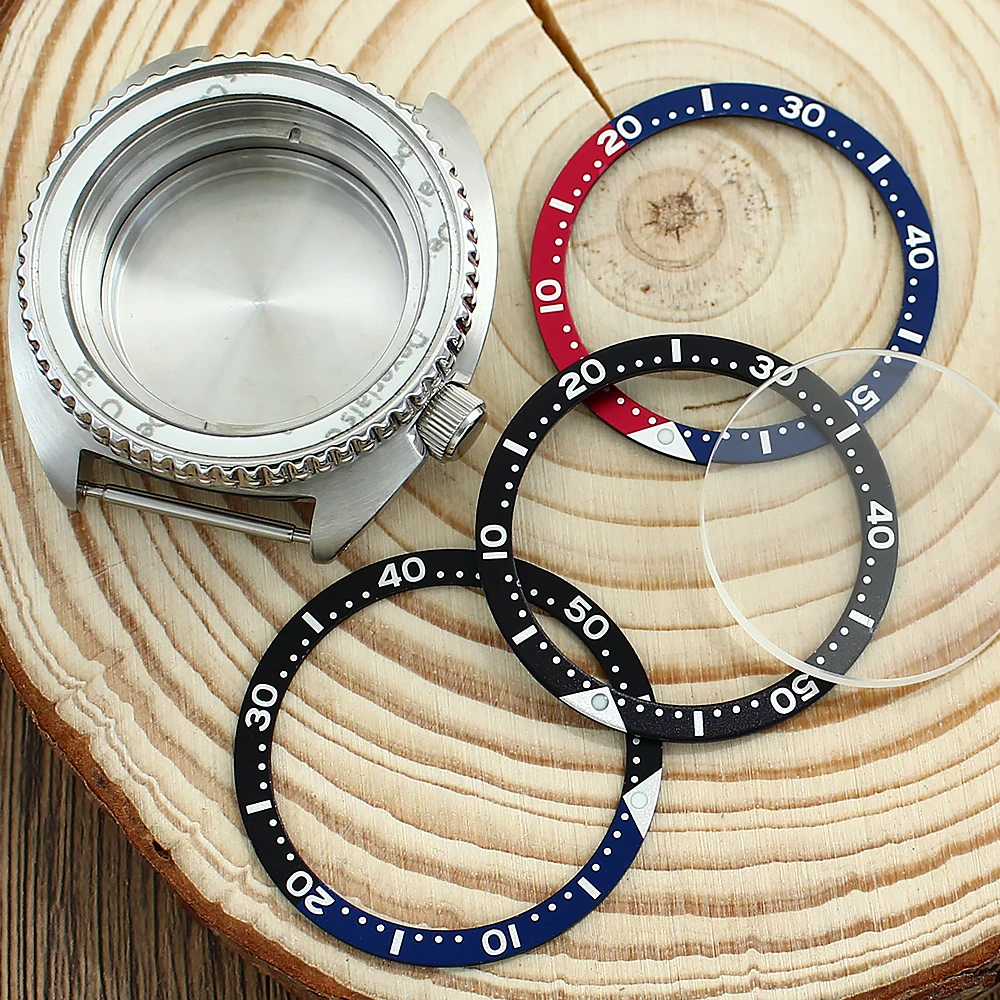 45mm SKX Uhrengehäuse Wasserdichtes Saphirglas für Seiko NH35 NH36 NH34/38 4R36 Movts Schwarz Blau Rot Lünette DIY SRPD Abalone Teile – Detail 8