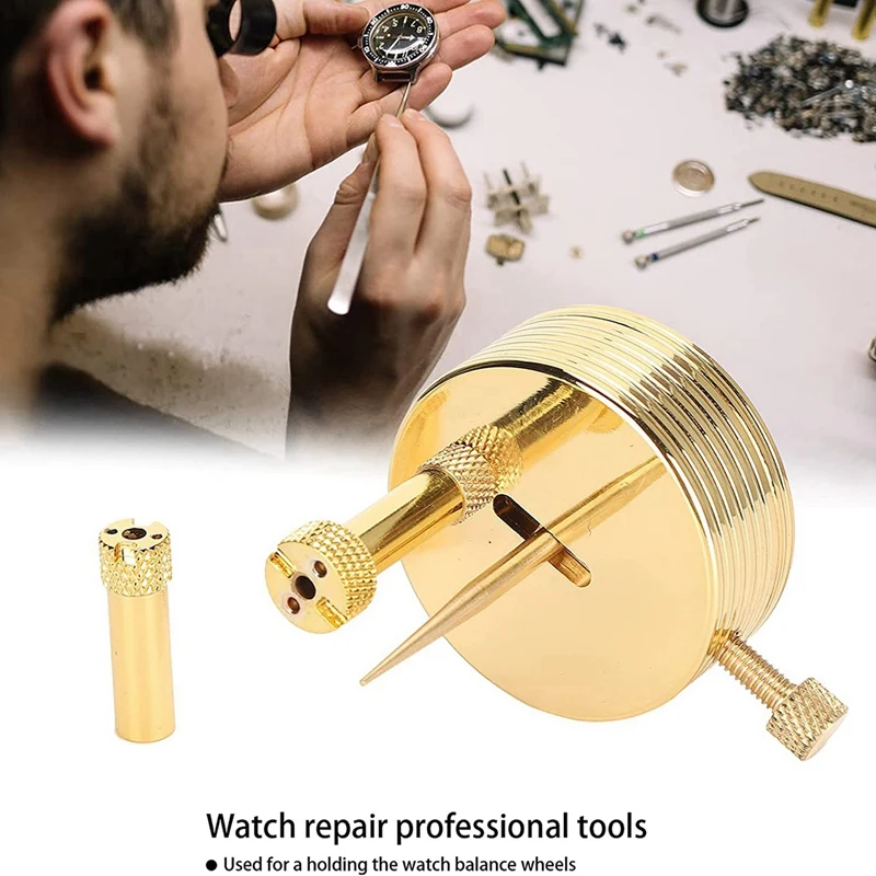 

1 Piece Watch Movement Balance Wheel Brass Support Hairspring Stand Balance Holder Removing Timing Washers Watch Repair Tool