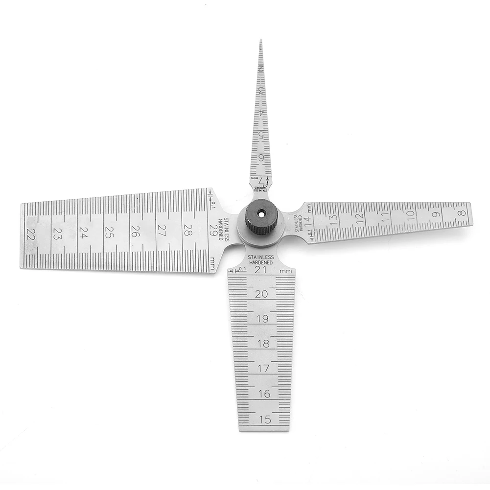 Feeler Gauge Feeler Measuring Tool Hole Size Gage 1 Set Stainless Steel Welding Taper Feeler Gauge Rulers Hole Inspection Tool Taper Gauge