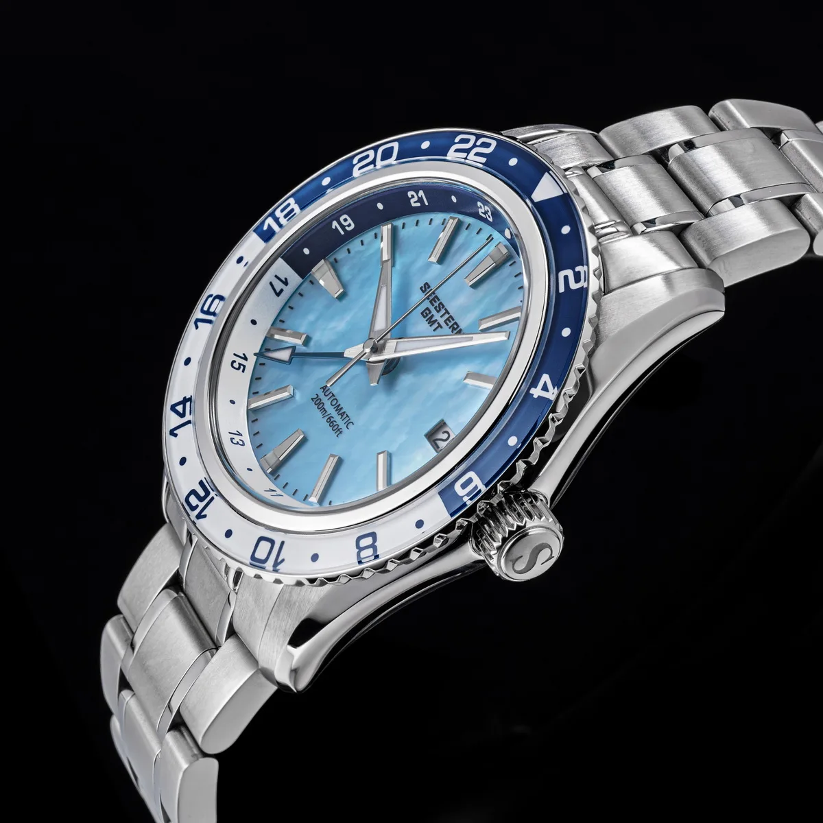 SEESTERN Men of Watch Office GMT Automatic NH34 Movement Sapphire Glass Bezel 20bar Waterproof Diver Mechanical Wristwatch S456 5