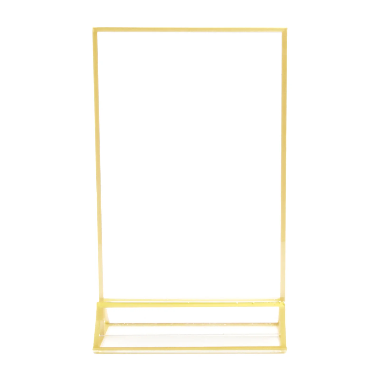 

T-shaped Display Stand With Gold Borders 10*15cm/13*18cm/15*21cm Easy To Install Transparent Vertical/horizontal