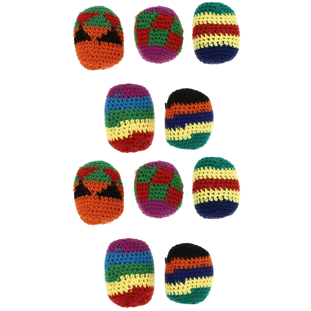 

2 Pieces Wool Sandbag Throwing Game for Children Multicolored Kick Balls Indoor Toss Toys Plastic Kids Woven Family