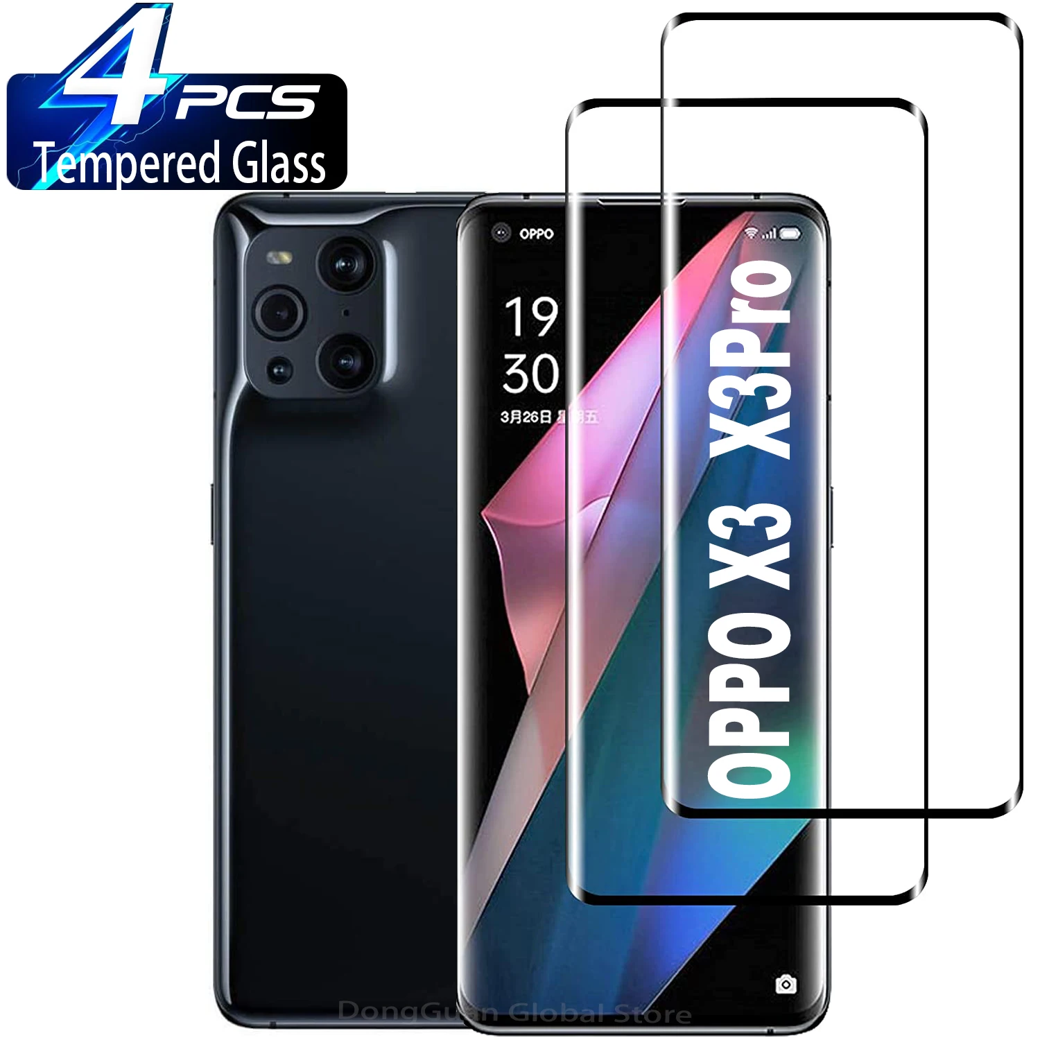 Закаленное стекло для Oppo Find X3 Pro X3 Neo X3lIte X5 Pro, 2/4 шт.