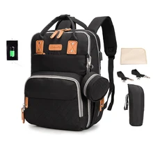 

Baby Diaper Bag With Baby Changing Mat Plaid Pink Waterproof Nappy Travel Stroller Storage Wet Backpack Mommy Maternity Bag