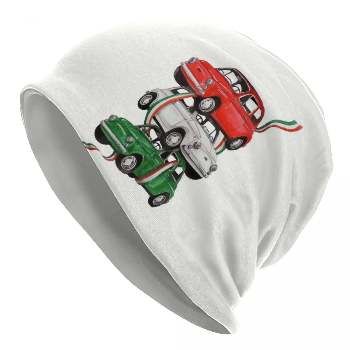 

Vintage Italy Flag Car Bonnet Hat Knit Hats Men Women Cool Unisex Adult Italian Pride Warm Winter Beanies Cap