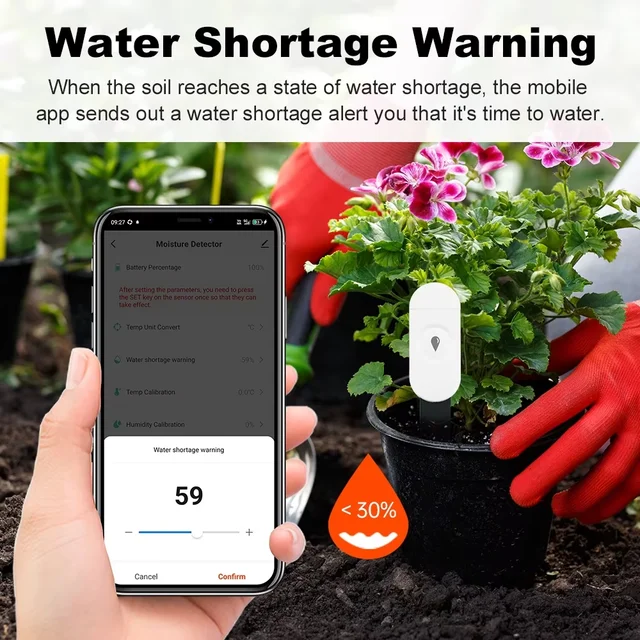 Tuya Smart ZigBee Soil Moisture Sensor Temperature Meter Humidity Sensor Plant Monitor Detector Garden Automation Irrigation 4