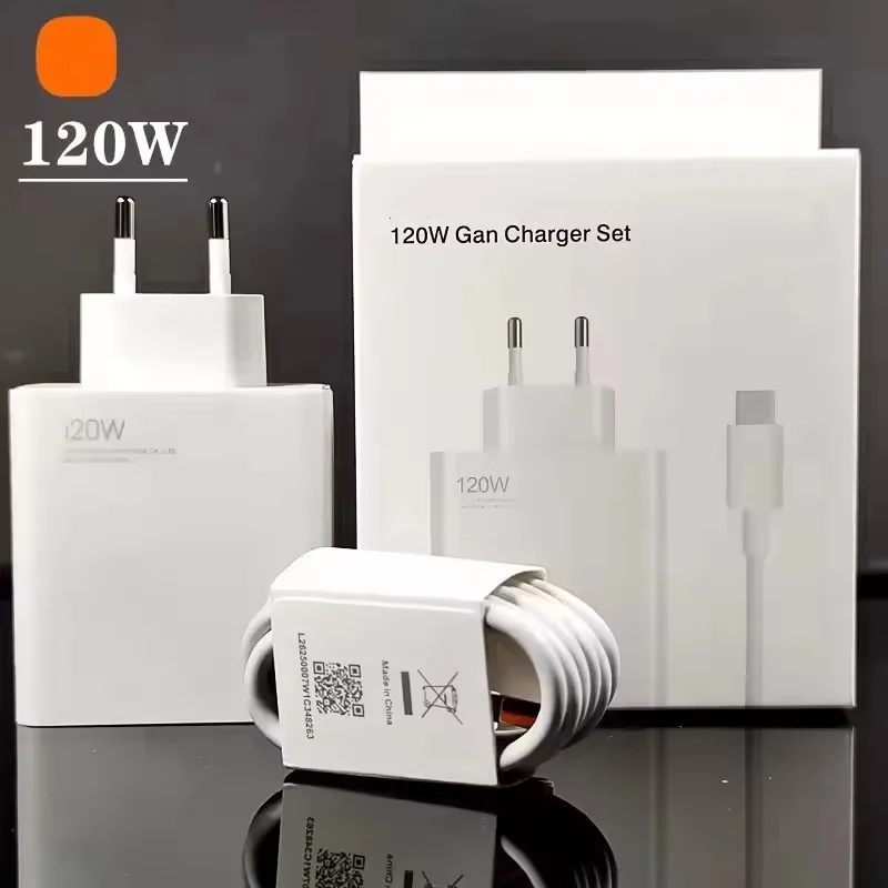 รูปสินค้า อะแดปเตอร์ชาร์จเร็ว 120W สำหรับมือถือ Xiaomi พร้อมสาย Type-C 6A