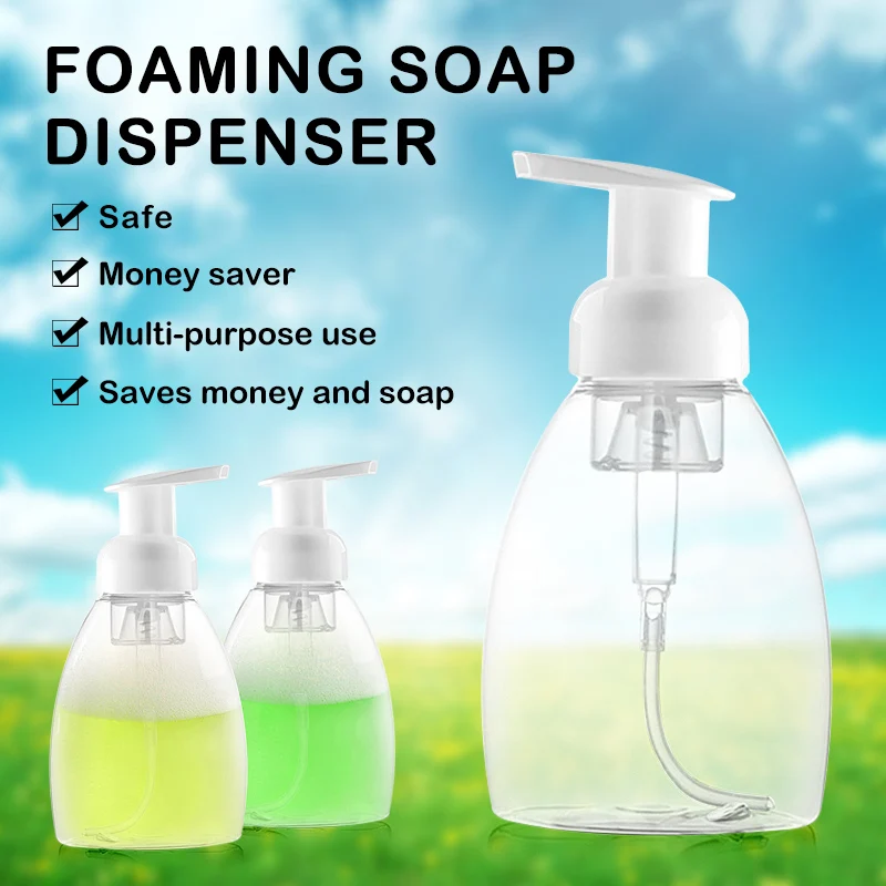 

Liplasting 300ml Empty Squeezed Foaming Pump Soap Foam Bottle Cosmetic Containers Dispenser Jars PET Makeup Travel Bottle