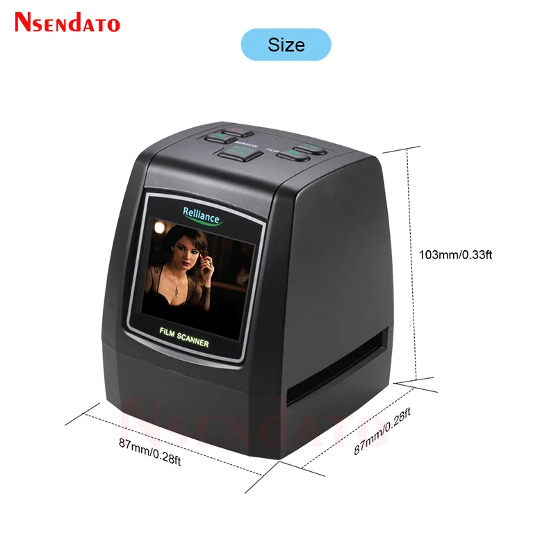 14MP/22MP High-Resolution Photo Foto Film Scanner Convert 35 mm 8 mm Color 2.4" LCD Slide Viewer Film Digital Negative Scanner