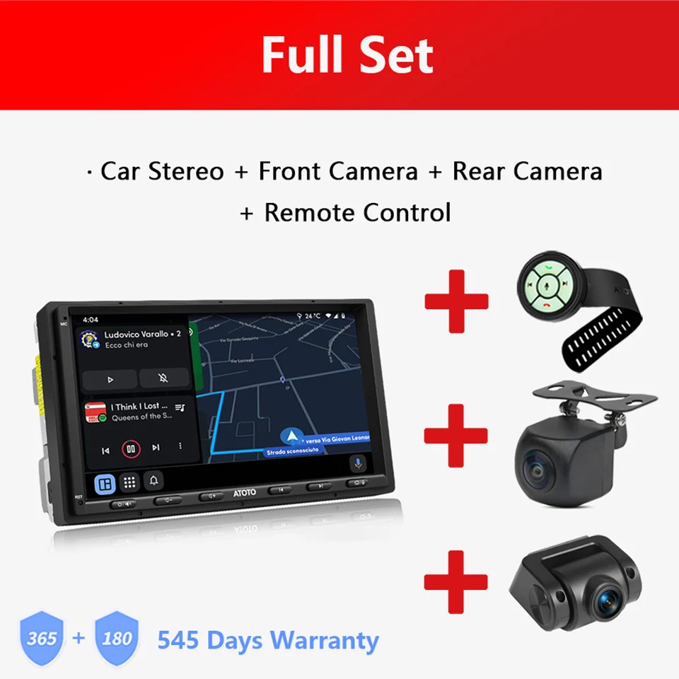 ATOTO 7インチ ダブル2DINアンドロイドカーステレオ 4G LTE WIFI GPS