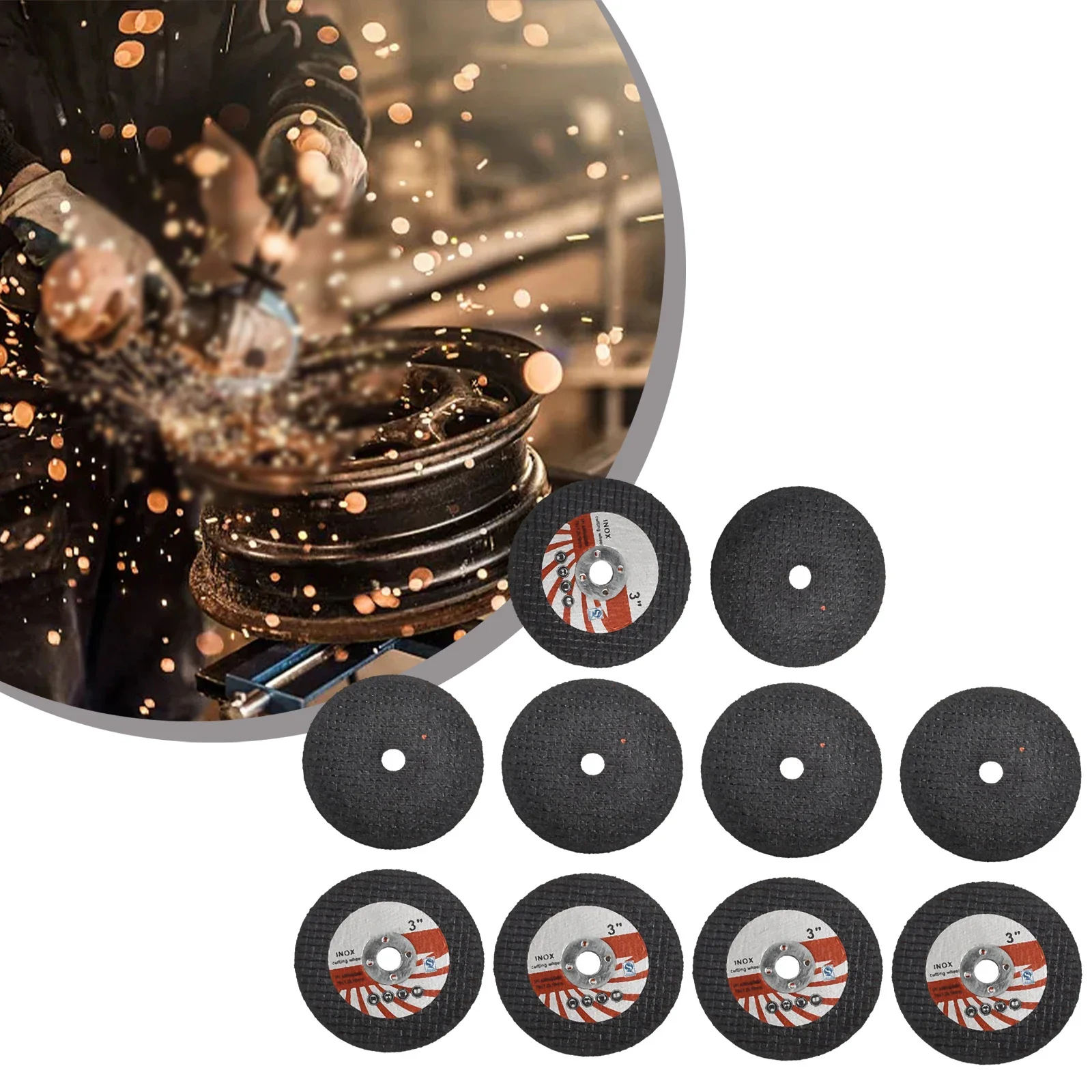 3 Inch 10pcs Mini Grinder Cutting Disc Cutting Polishing Ceramictile Wood Stone Steel 75mm Circular Resin Grinding Wheel cutting disc grinding disc abrasive wheel grinding wheel