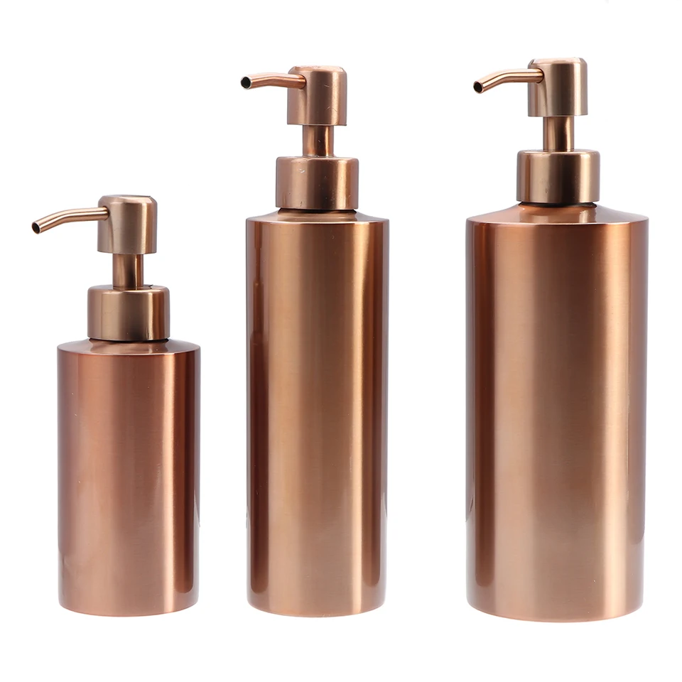 Zeepdispenser Aan De Muur Luxuy Goud Kleur Roestvrijstalen Wandmontage Vloeibare Douche Zeepdispenser Badkamer Shampoo Zeepkist 500Ml