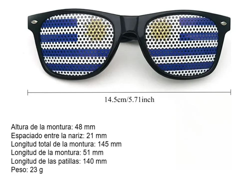 Sonnenbrille mit Nationalflagge, schwarzer Rahmen, dekorative Brillengestelle für Party, Cosplay, Fußballspiel, Geschenk – Detail 1