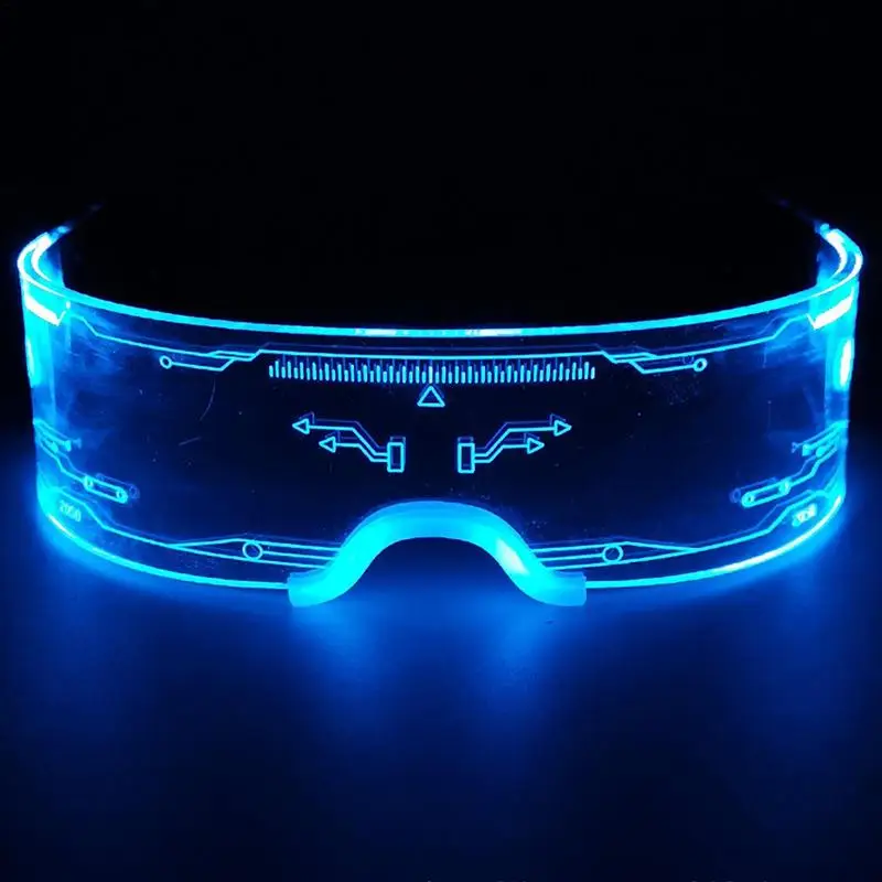 New Light Up Glasses Portable Luminous Glasses With LED Visor Sci-Tech Glowing Neon Luminous For Photo Props