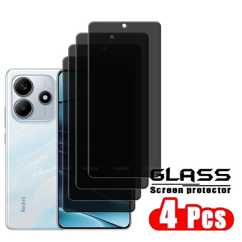 4-Pack Privacy Anti-Spy Tempered Glass Screen Protector, 9H Hardness