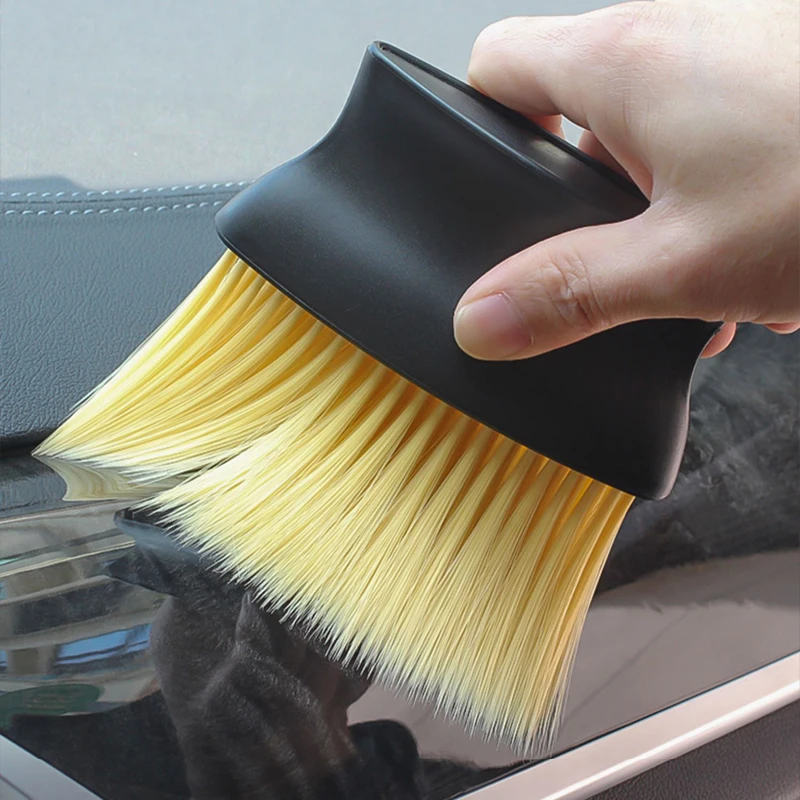Car Detailing Brush Interior Cleaning Soft Brush Dashboard Air Outlet Detailing Sweeping Dust Tools Auto Interior Bristles