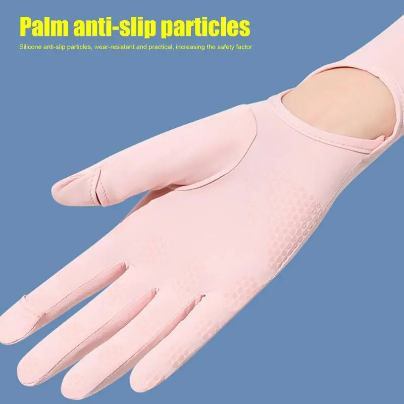 Sun Protection Sleeves UV Sun Protection Arm Sleeves Cooling Driving Gloves Breathable Tattoo Cover Full Finger Skin Protector
