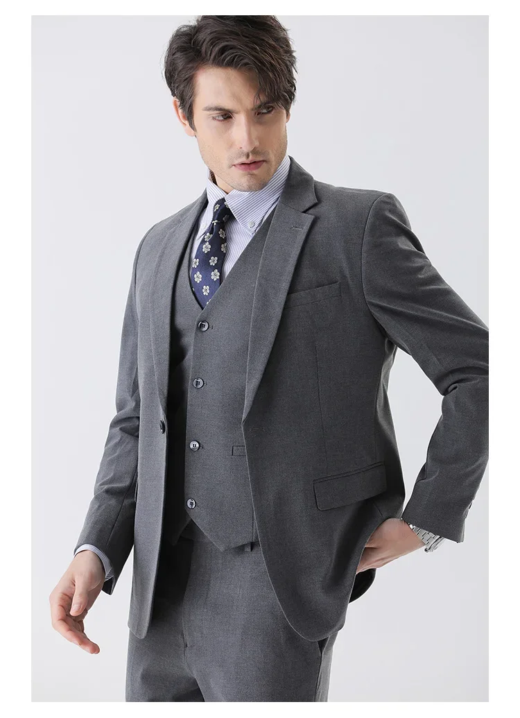 Description Picture 5 of itemTraje De Hombre Elegante (Blazer+ Vest + Pants) Men's Fashion Business Casual Korean Business Wear Elegant Man Suit S-7XL