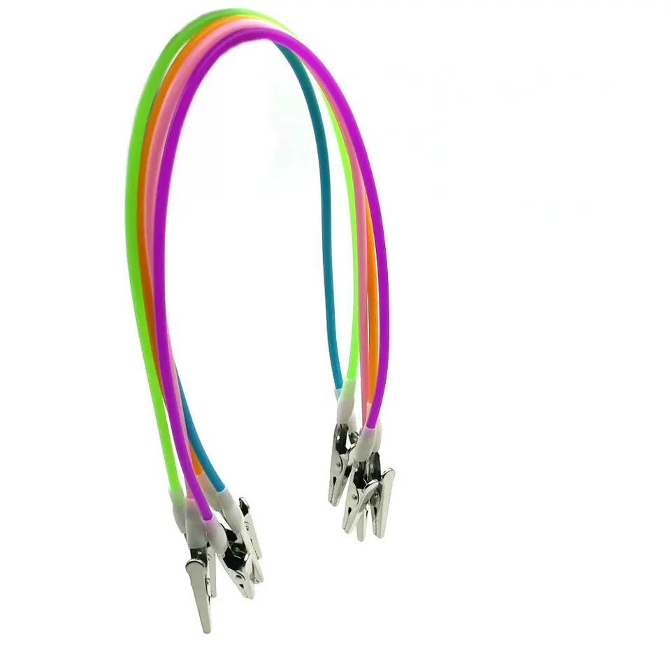 GORGECRAFT 5 Couleurs Clip De Porte Bavoir Dentaire Pinces à Serviette En Silicone Coloré Dentiste Pinces De Fixation De Serviette Lanière De Cou Serviette Tablier Porte Bavoirs Pour Adulte 50.4cm