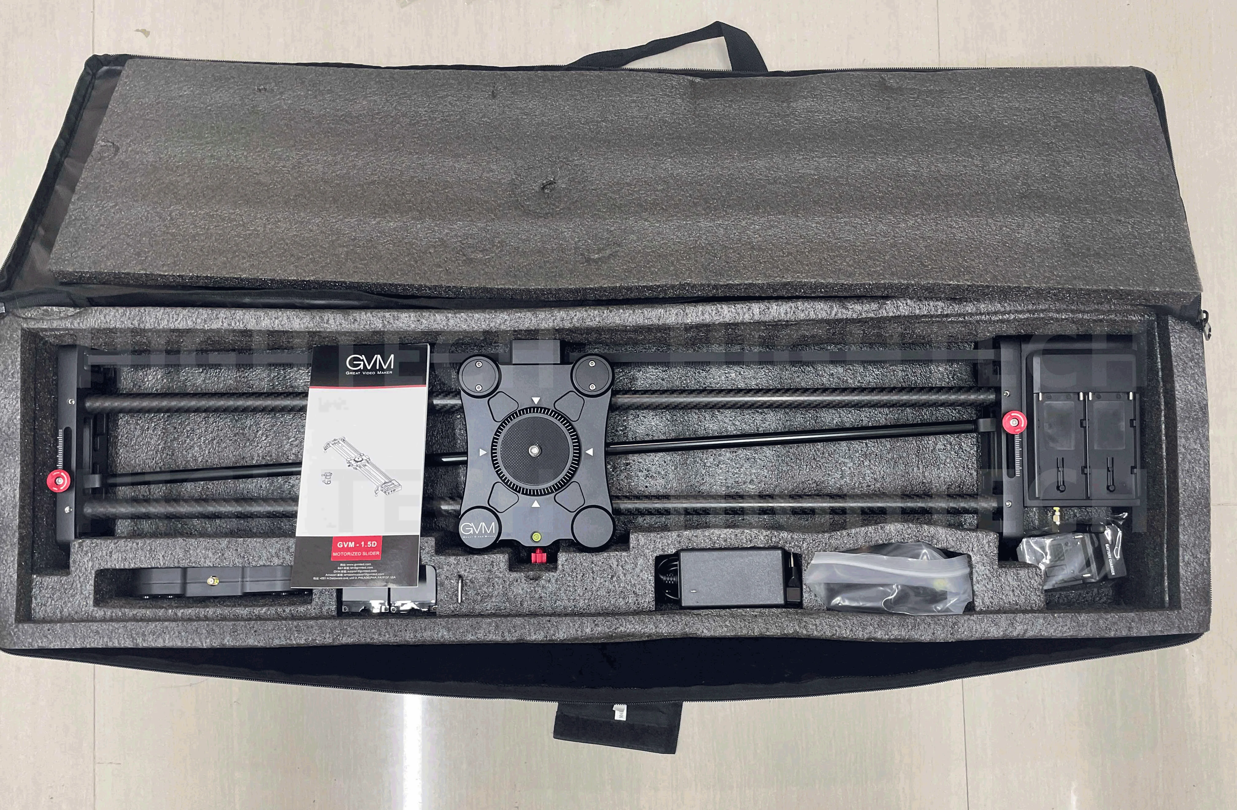 GVM-1.5D 80CM Professional Wireless Video Carbon Fiber Motorized Camera Slider Phone App Control
