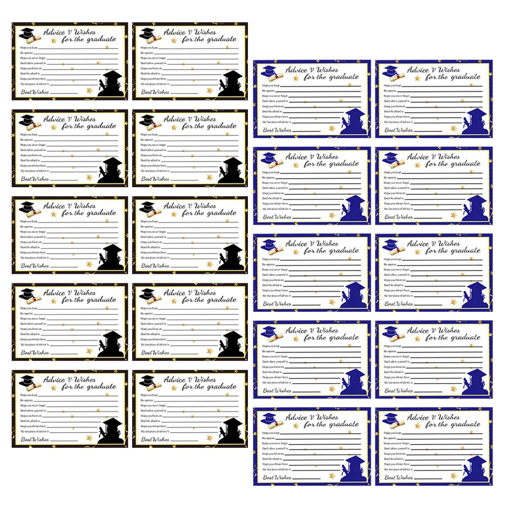 

20 Graduation Greeting Card Delicate Paper Gift Cards Congratulations Party Inviting Jam Themed Congrats Elements