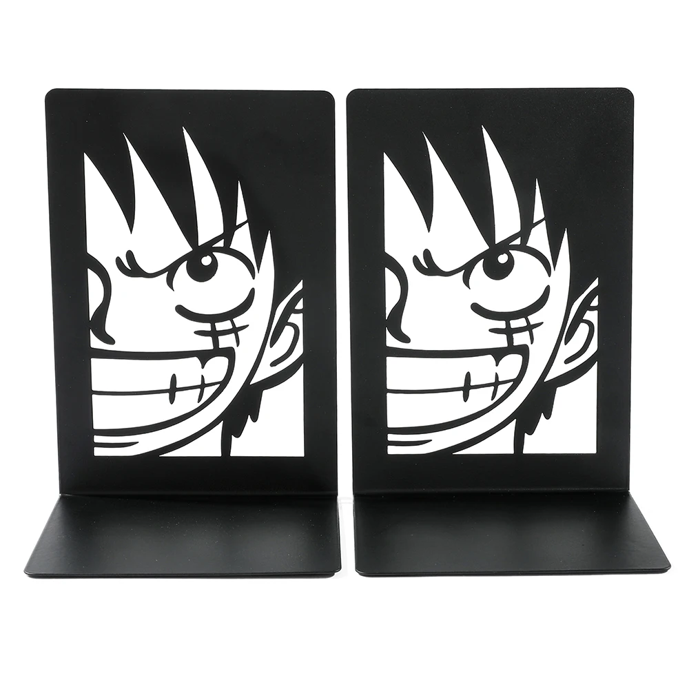 

Аниме One Piece Luffy Bookends полая аниме наружная поддержка книг канцелярские принадлежности Тяжелая настольная декорация веера держатель книг подарки