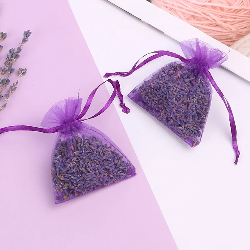 Natural Lavender Bud Dry Flower Sachet Bag Car Room Aromatic Air