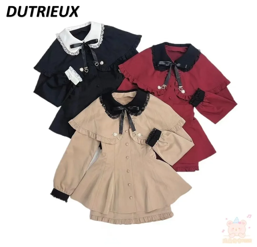 

Lolita SC Suit Fall New Long Sleeve Tops Cloak Love Pendant Mine Series Mass-Produced Dress + Shorts Culottes Two Piece Set