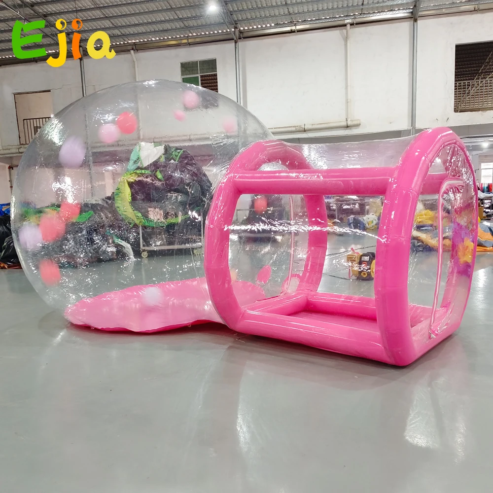 Inflatable Bubble House 10FT Pink Bubble Tent with Blower & Air Pump, Balloon Bubble House For Kids Birthday Party Adults Rental
