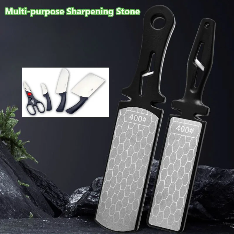 5-In-1 Diamond Sharpening Plate Knife And Scissors Sharpener 400 Grit Kitchen Grinding