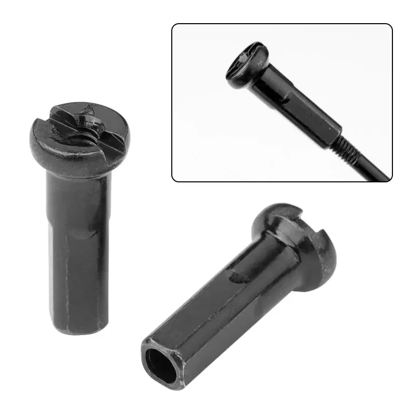 20/50PCS Brass Spoke Nipples 14G 13G 12G MTB Road Bicycle E-bike Scooter Rim Caps CU Nuts Copper Parts Coated Silver or Black bike spokes nipples