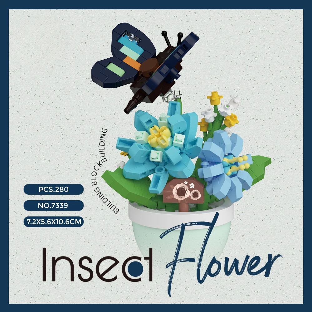 Micro Particle Building Block Ornaments Flower Fairy Series Eternal Flower Potted Plants Creative Indoor Decoration Ornaments 4