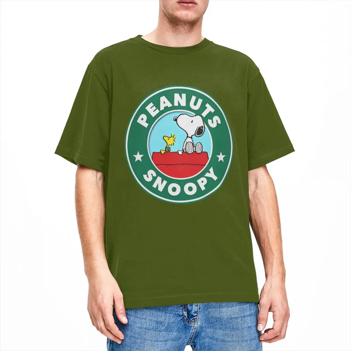 thumbnail image 1 of Camiseta de Peanuts Charlie Brown y Snoopy, camisetas básicas de verano Y2K, camisetas de tendencia de algodón puro para hombre, camisetas de diseño de manga corta, 1 of 5