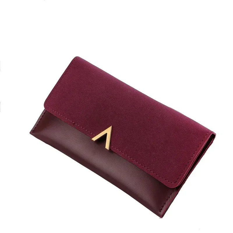 2024 Leather Women Wallets Hasp Lady Moneybags Zipper Coin Purse Woman Envelope Wallet Money Cards ID Holder Bags Purses Pocket - 6