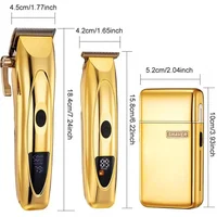 Professional Hair Clipper for Men, 1 Set T-blade Body Trimmer Electric Shavers Razor Set, Cordless Barber Clipper 2