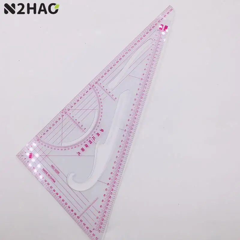 MultiFunction Triangular Scale Ruler Measure Plastic Dressmaking Tailor Sewing For Students Designers Pattern Maker&Tailor images - 6