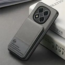 Luxury Leather Wallet Stand Case - Elegant and Durable Design for Redmi Note 17 Pro 5G (GRAY)