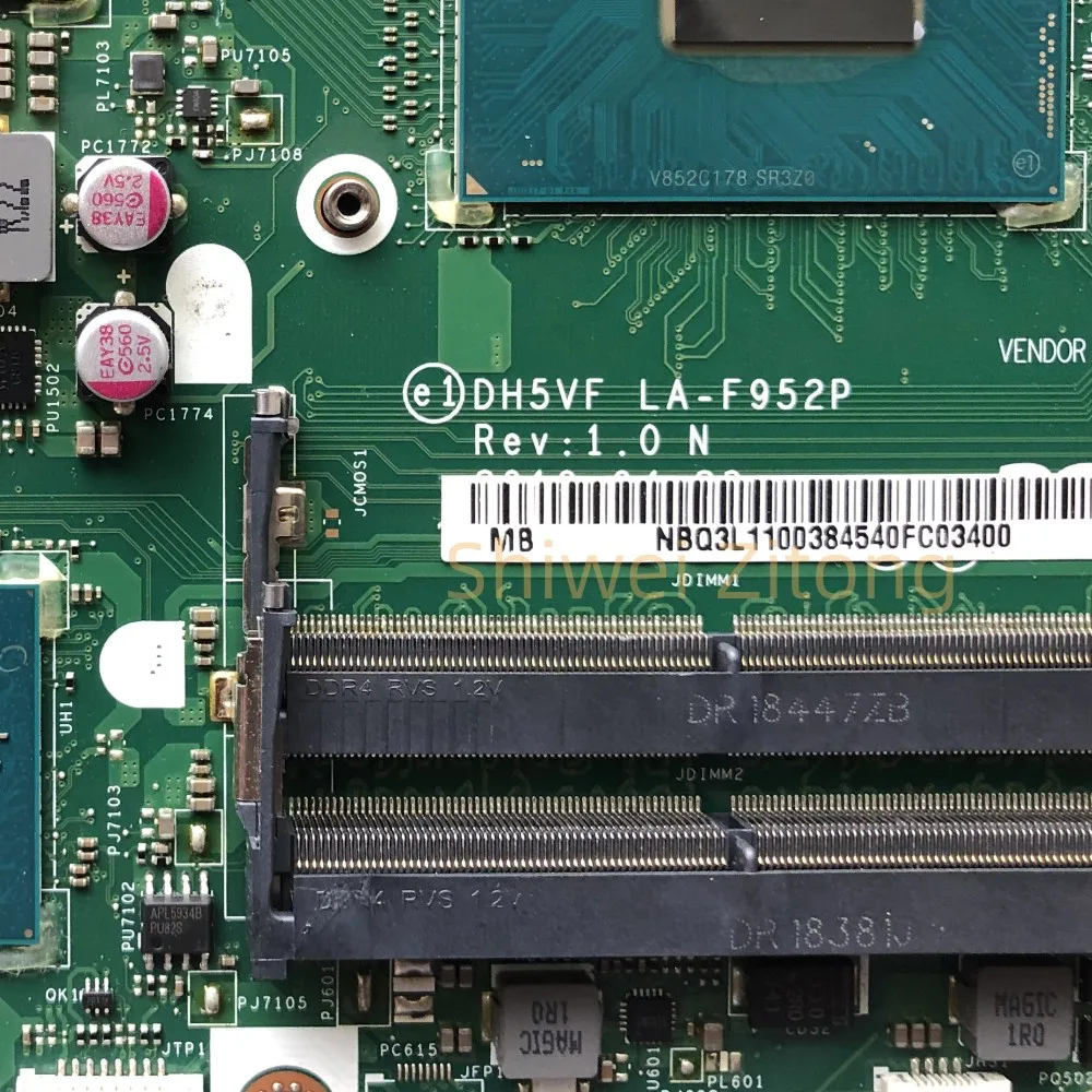 プラットホーム DH5VF LA-F952P Para ACER AN515-52 AN515 N17C1 Laptop Placa-mãe