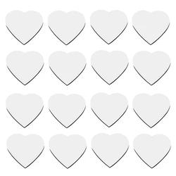 30Pcs Heart Shaped Sublimation Magnet Blanks Wedding Valentines Day Refrigerator Magnets White