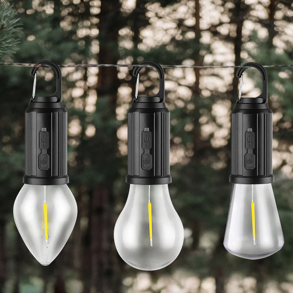 Solar Powered LED Camping Lamp USB Charging Outdoor Tent Light Waterproof Portable Handheld Lamp 4 Gears for Outdoor BBQ Camping