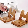 1 Pcs Multifunctional Bamboo Lid Bracket Environmentally Friendly Bamboo Pot Holder Lid Holder Kitchen Utensil Rack Accessories